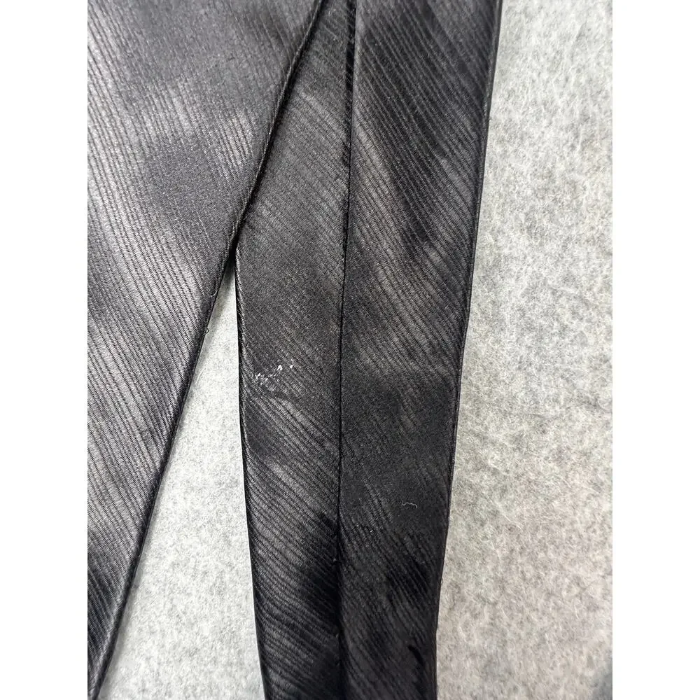 Jones New York Necktie Black Textured Silk Classic Fit